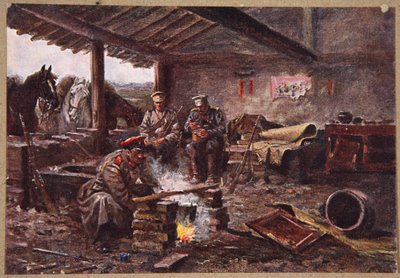 Dragoons of the 51 Regiment Sheltering in a Demolished Fansa, Illustration from 
